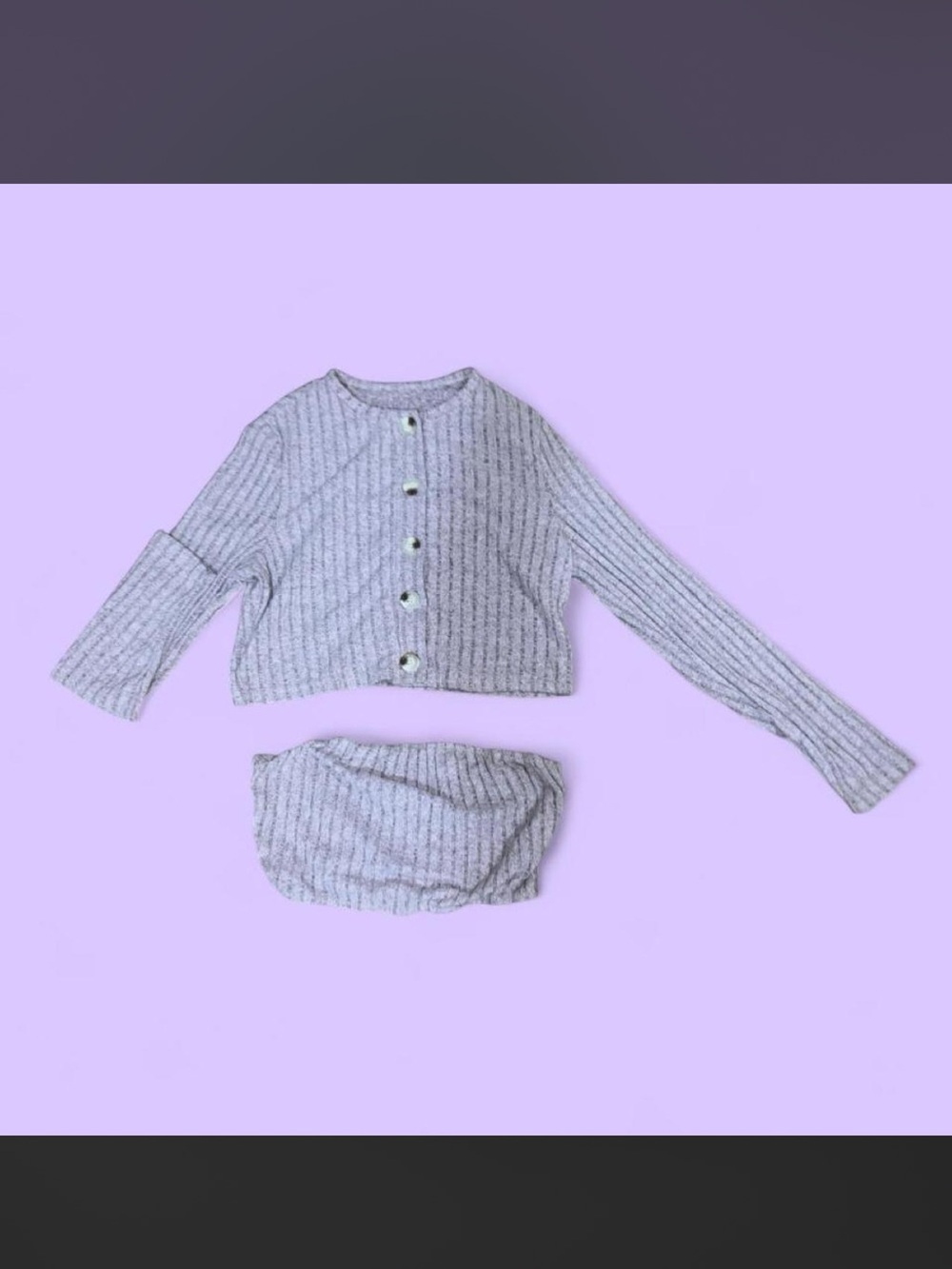 Cropped cardigan & Bandeau set